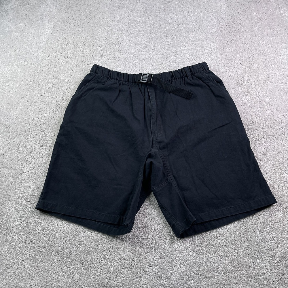 Eastern Mountain Sports EMS Shorts Mens Large Black Canvas Belted Hiking Climb
